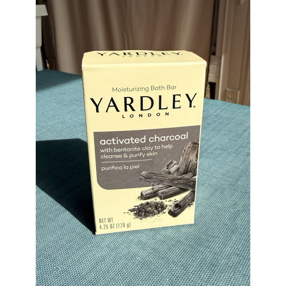 Yardley London Activated Charcoal Moisturizing Purifying Bath Bar Soap 4.25oz